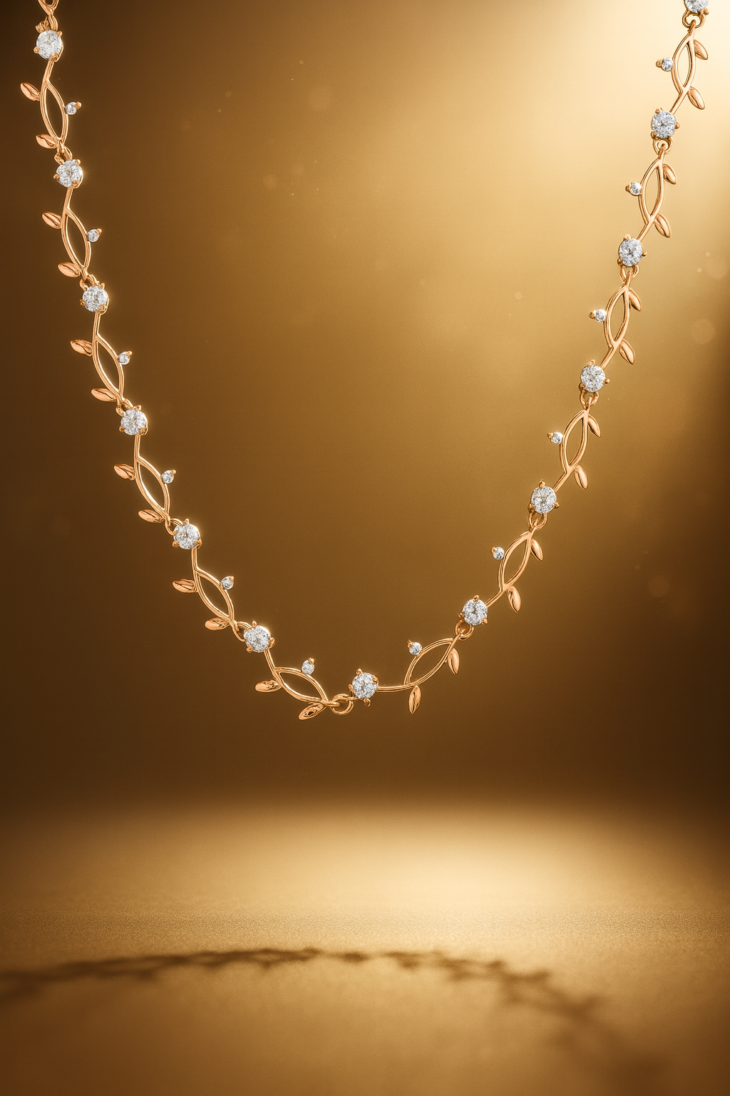 Rose Gold Tone Vineyard Necklace