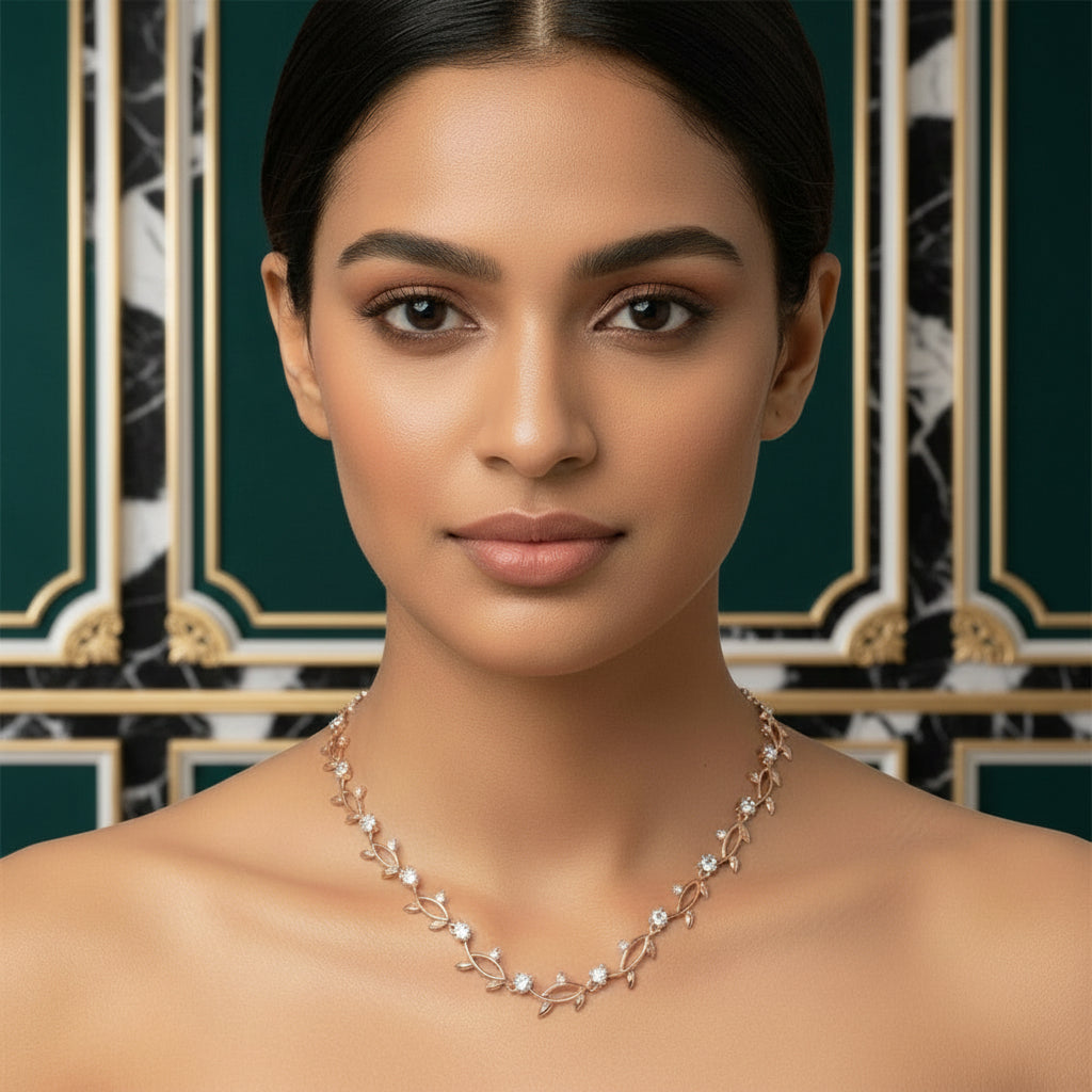 Rose Gold Tone Vineyard Necklace