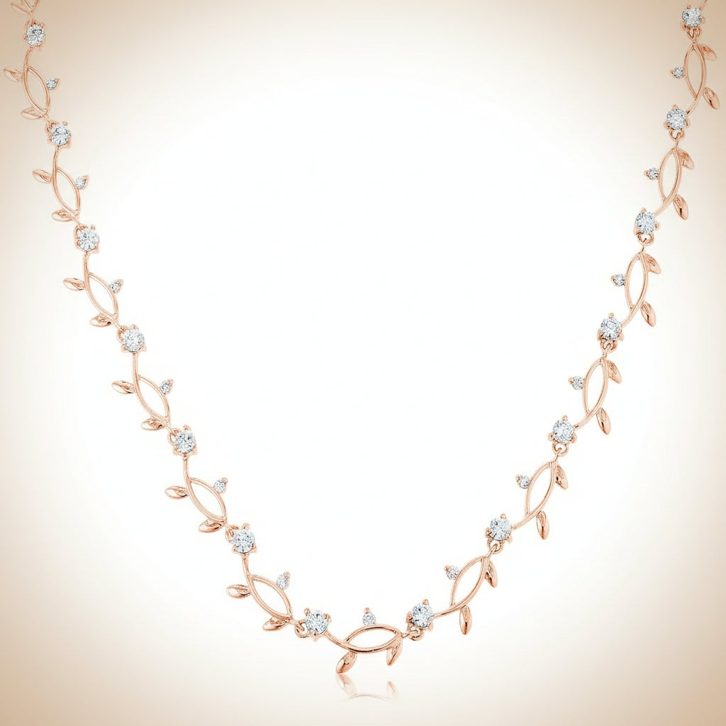 Rose Gold Tone Vineyard Necklace