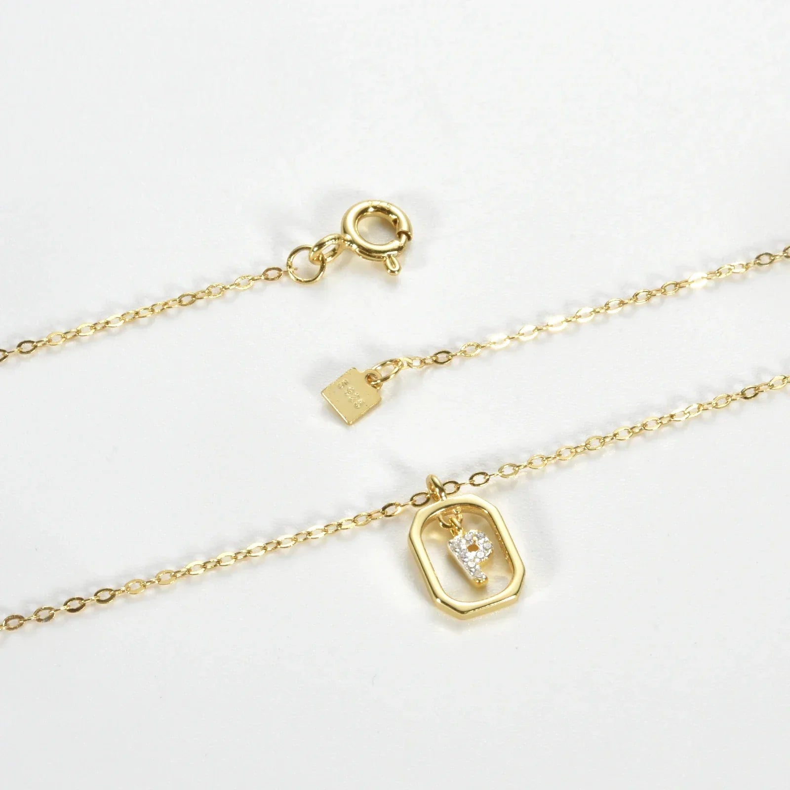 Silver Initial Necklace